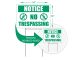 Notice - No Trespassing