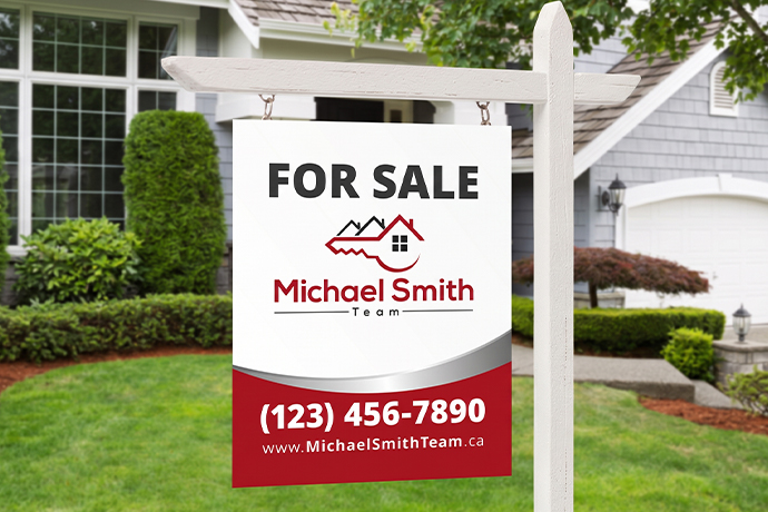 Custom yard sign example