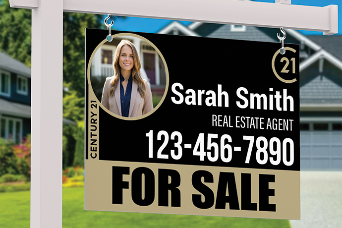 Custom yard sign example